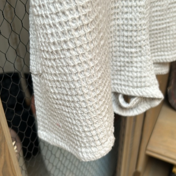 Free People Cream Pull Me In Waffle Knit Romper - Picture 7 of 14